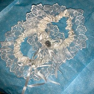 White garters for wedding